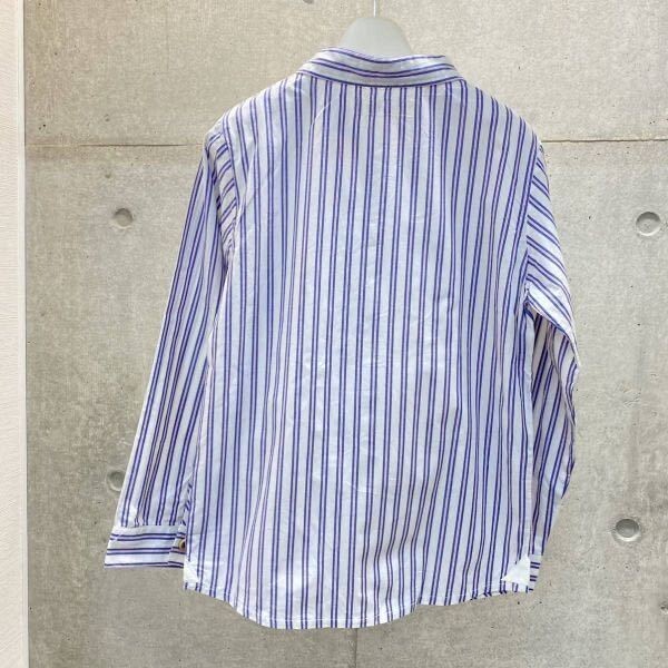 美品 クリーニング済み putiton 長袖 ストライプシャツ 綿100% コットン サイズXL 約110~ キッズ プットイットオン)_画像2