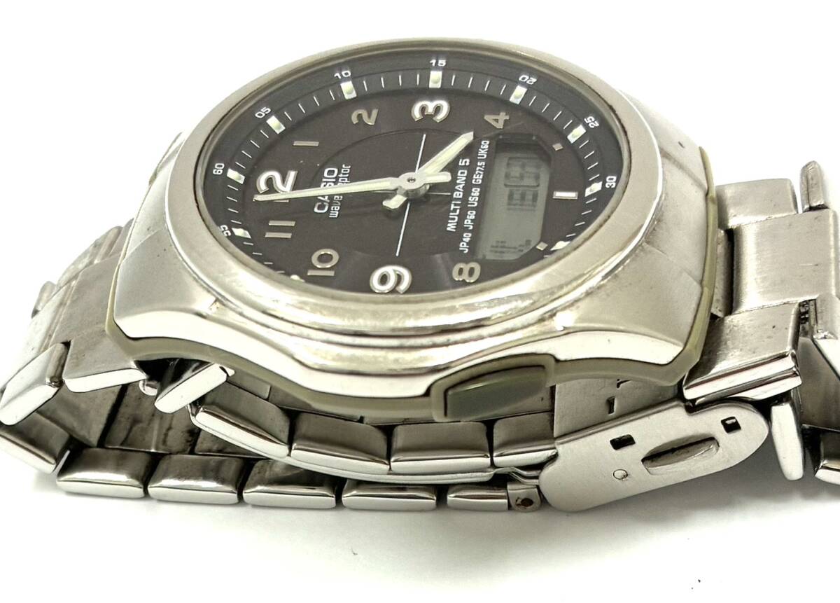CASIO wave ceptor WVA-M480 腕時計 カシオ ウェーブセプター 電波ソーラー アナデジ 8-204 メンズ タフソーラー ブランド時計 1円出品 R_画像5