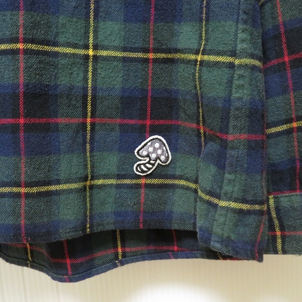 #anc Frapbois половина FRAPBOIS half рубашка блуза фланель рубашка 1 зеленый красный желтый проверка нашивка .. . женский [948966]