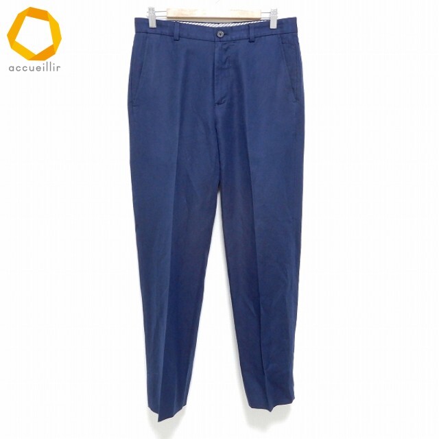 #anc Brooks Brothers BrooksBrothers брюки W32 темно-синий серия лен . центральный Press мужской [965062]