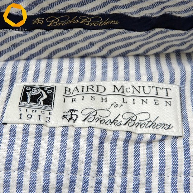 #anc Brooks Brothers BrooksBrothers брюки W32 темно-синий серия лен . центральный Press мужской [965062]