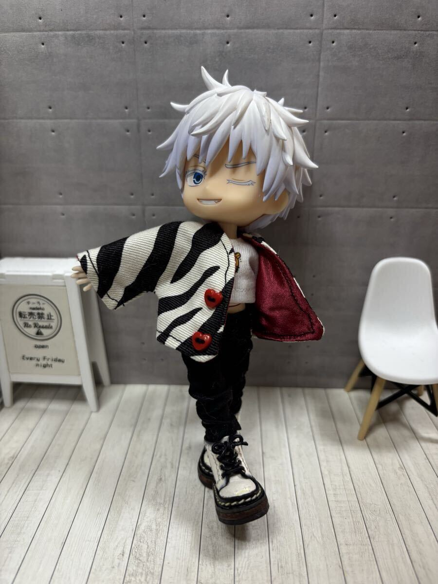 オビツ11赤 ゼブラ柄推しカラーカーデ_画像2