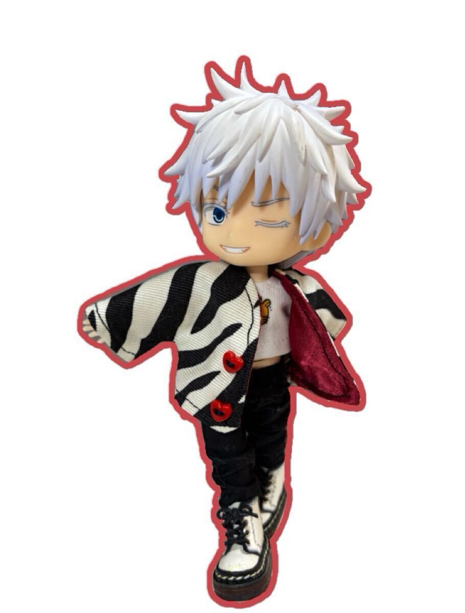 オビツ11赤 ゼブラ柄推しカラーカーデ_画像1