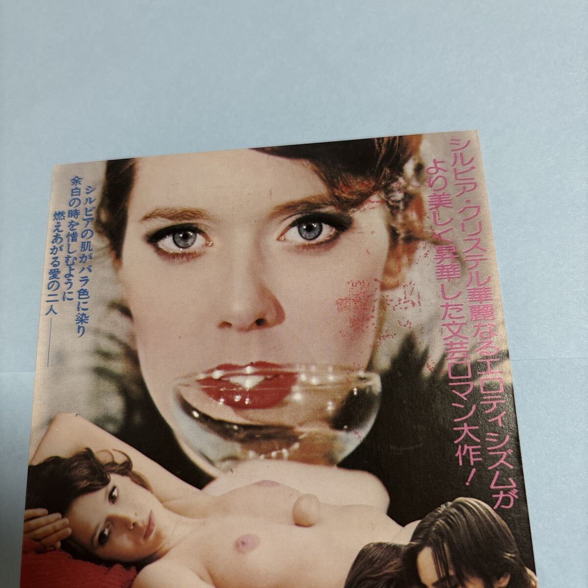 LA24 送料無料 夜明けのマルジュ シルビア クリステル 映画ハガキ 試写ご招待 当時物_画像2