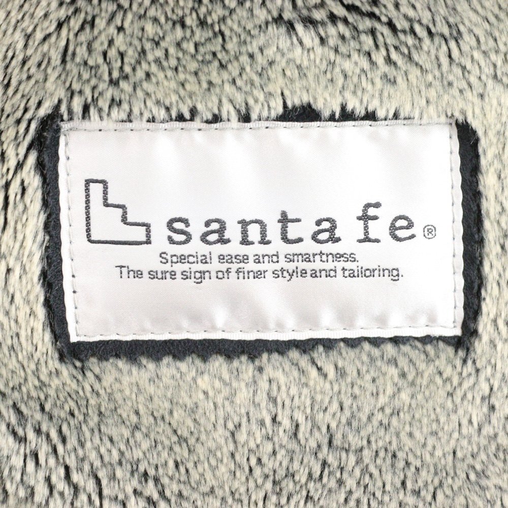 極美品 santafe サンタフェ 豪華ファー裏地 フェイクムートン B-3 TYPE フライト ボアジャケット 黒 ブラック XL【参考価格¥51,840-】_画像7