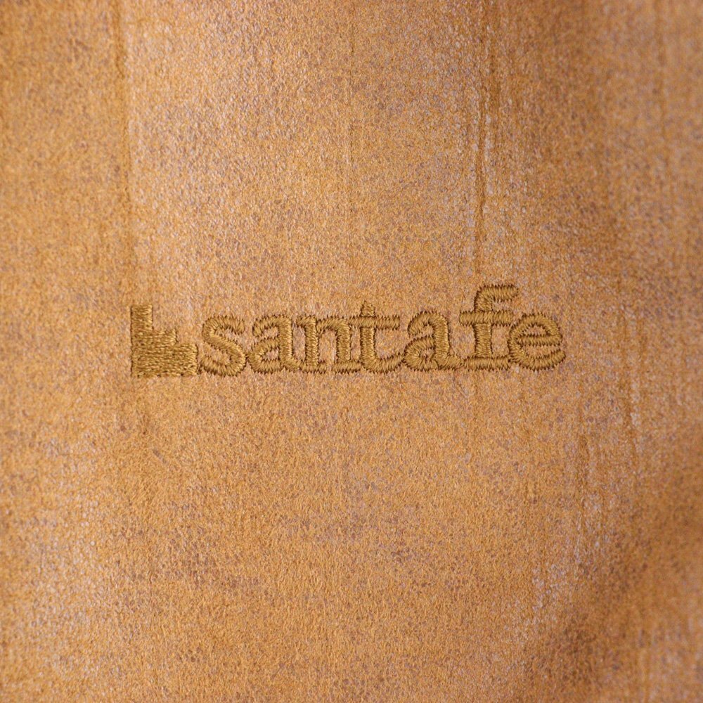 極美品 santafe サンタフェ 豪華ファー裏地 クラック加工 フェイクムートン ボアジャケット 茶 ブラウン 50【参考価格¥45,150-】_画像3