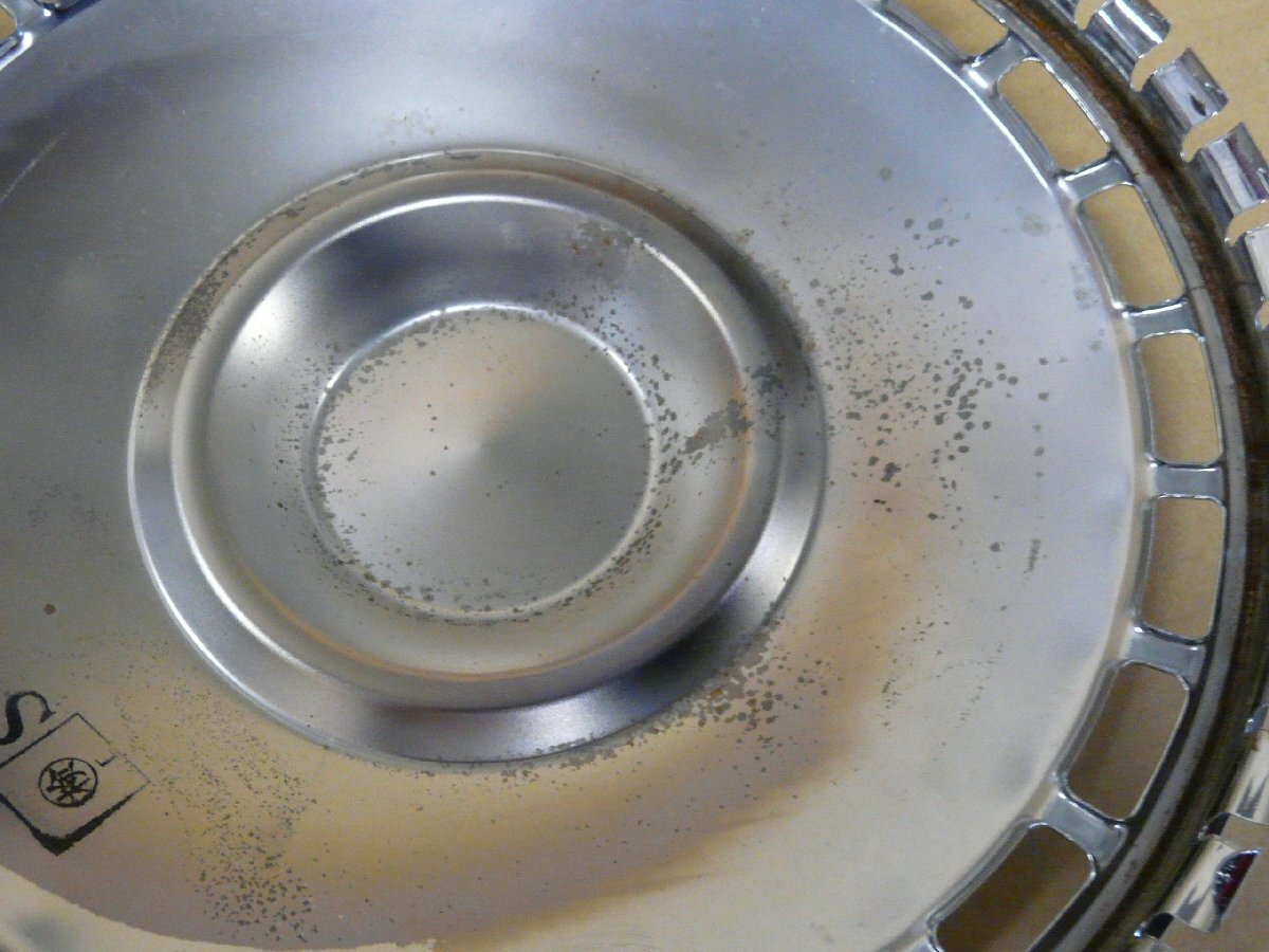 DN00274／トヨタ　コロナ　RT80　1970年　ホイールカバー　3個セット（社外品）　※サビ・凹み有り_画像7