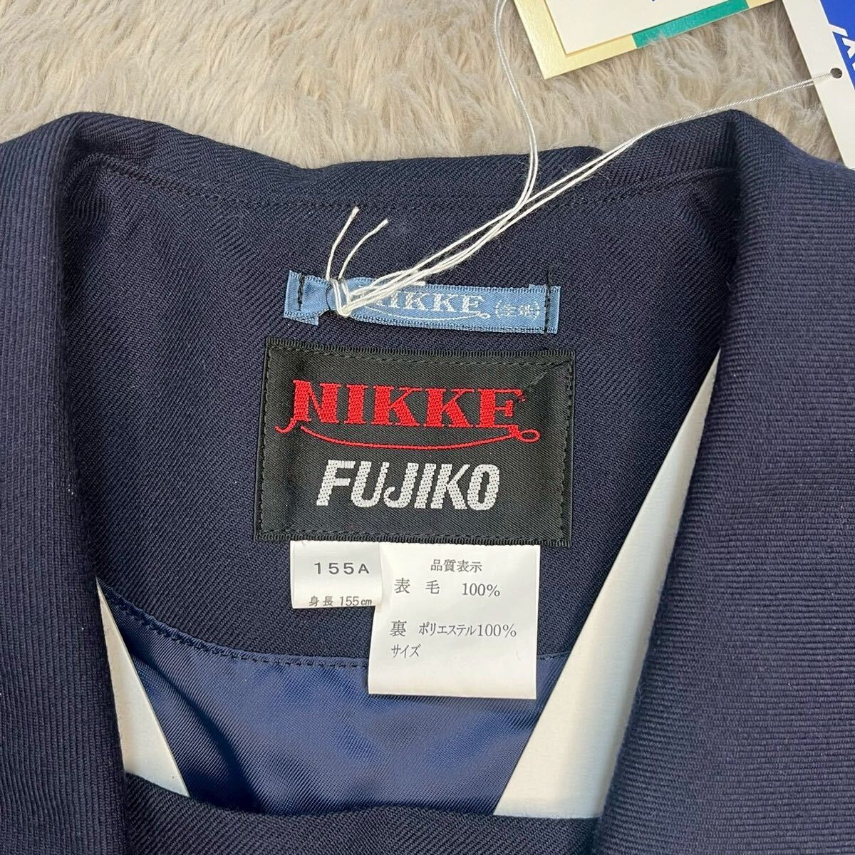 K392【新品・未使用品】NIKKE FUJIKO セーラー服 155A 長袖 前割型 濃紺×3本線 女子制服 学生服 中学 高校 JK 箱あり コスプレ_画像3
