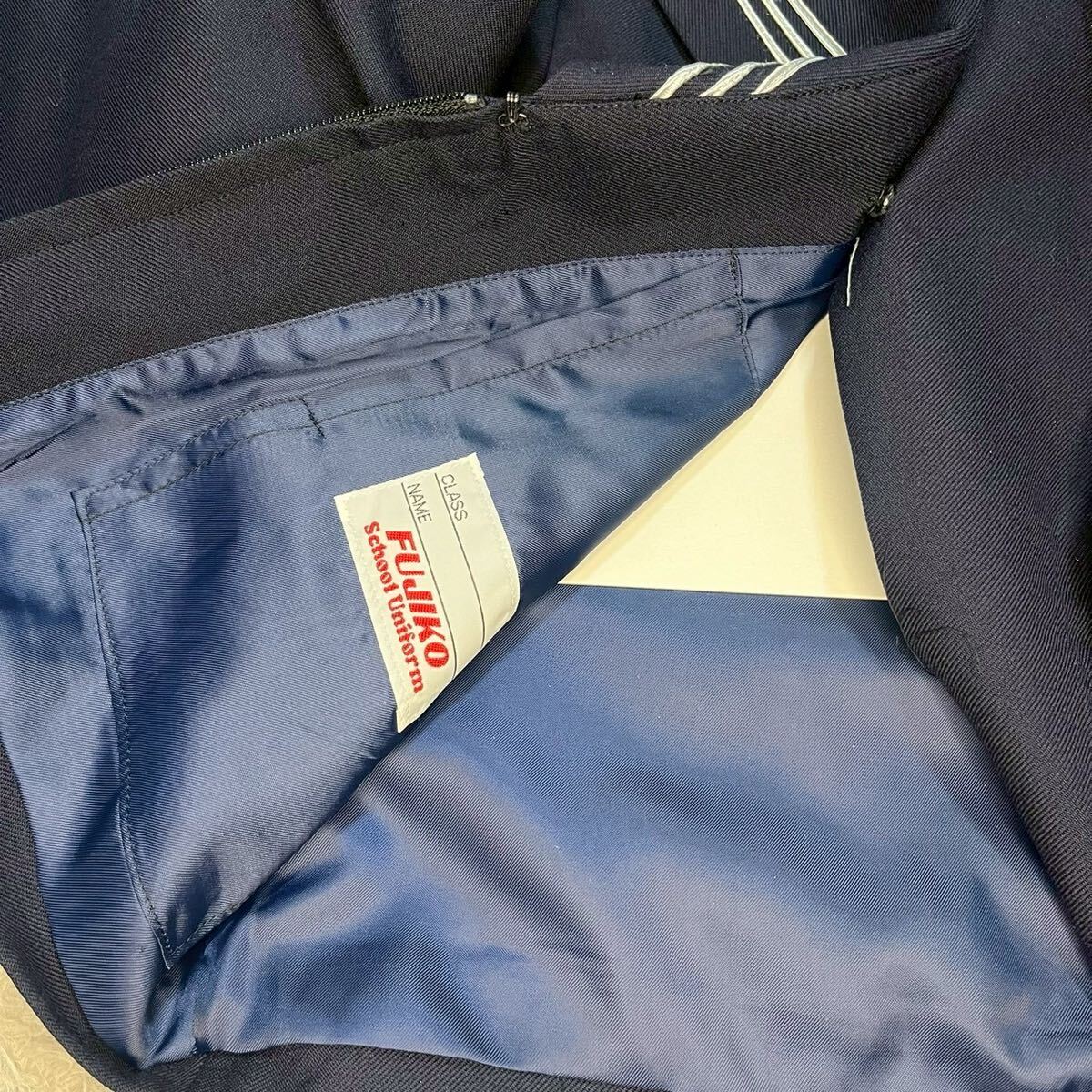 K392【新品・未使用品】NIKKE FUJIKO セーラー服 155A 長袖 前割型 濃紺×3本線 女子制服 学生服 中学 高校 JK 箱あり コスプレ_画像7