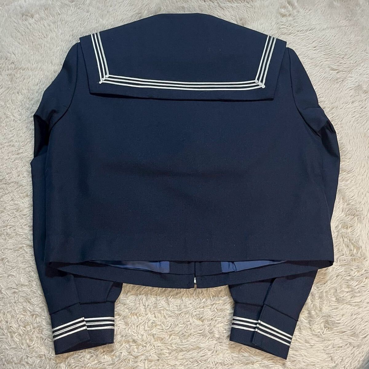 K392【新品・未使用品】NIKKE FUJIKO セーラー服 155A 長袖 前割型 濃紺×3本線 女子制服 学生服 中学 高校 JK 箱あり コスプレ_画像8