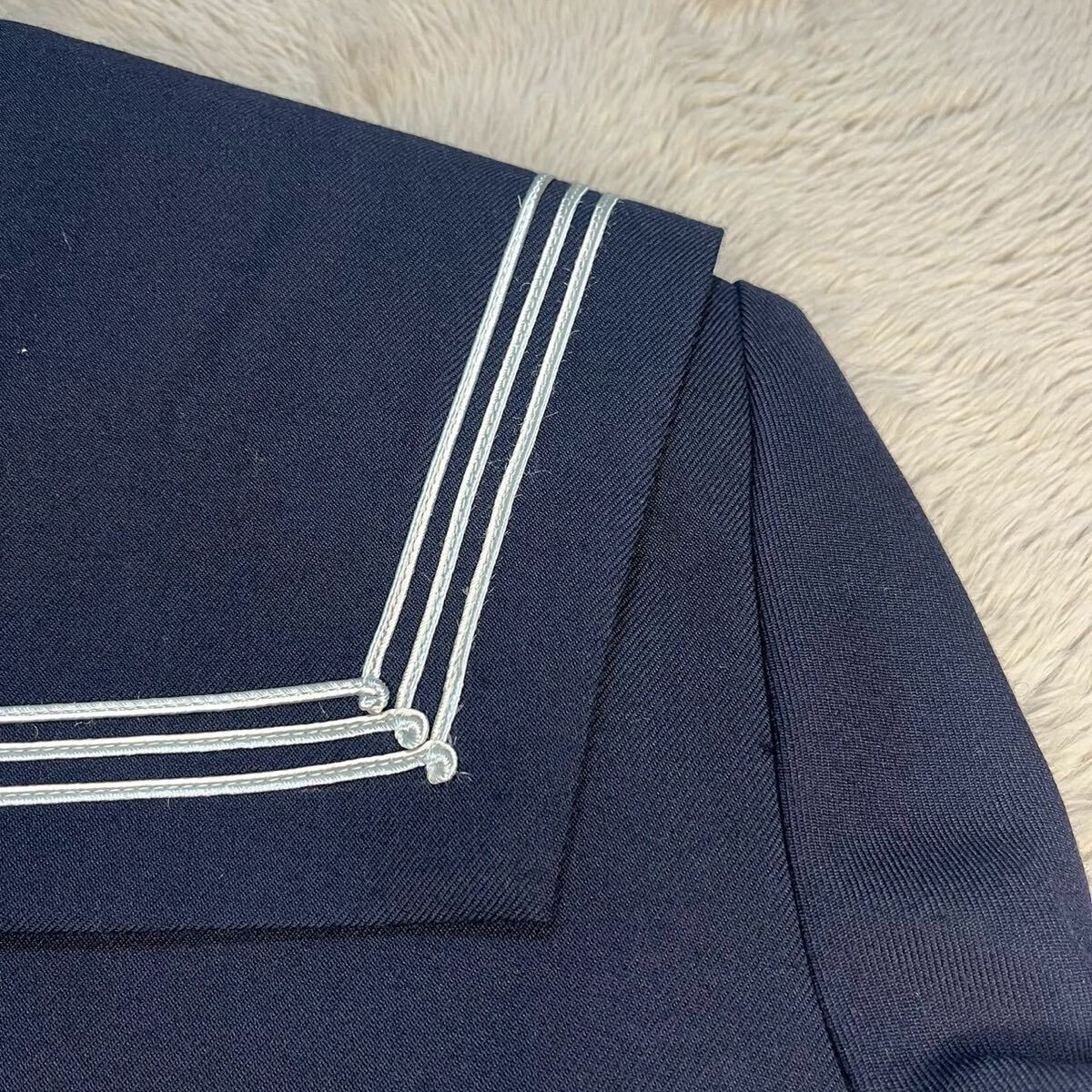 K392【新品・未使用品】NIKKE FUJIKO セーラー服 155A 長袖 前割型 濃紺×3本線 女子制服 学生服 中学 高校 JK 箱あり コスプレ_画像9