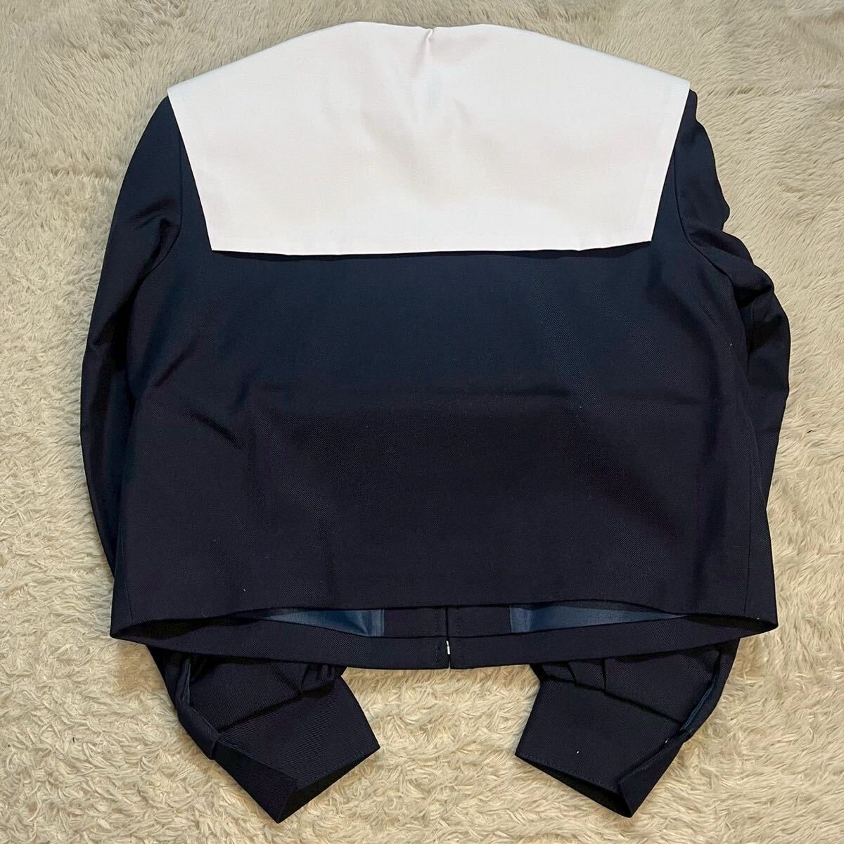 K393【新品・未使用品】NIKKE FUJIKO セーラー服 155A 長袖 前割型 濃紺×白襟 女子制服 学生服 中学 高校 JK 箱あり コスプレ 替え襟付き_画像8