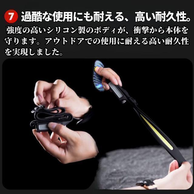ヘッドライト 充電式 LED 防水 登山 釣り キャンプ 登山用 アウトドア用 防災 災害対策 LEDヘッドライト ヘッドランプ LEDヘッドランプ_画像7
