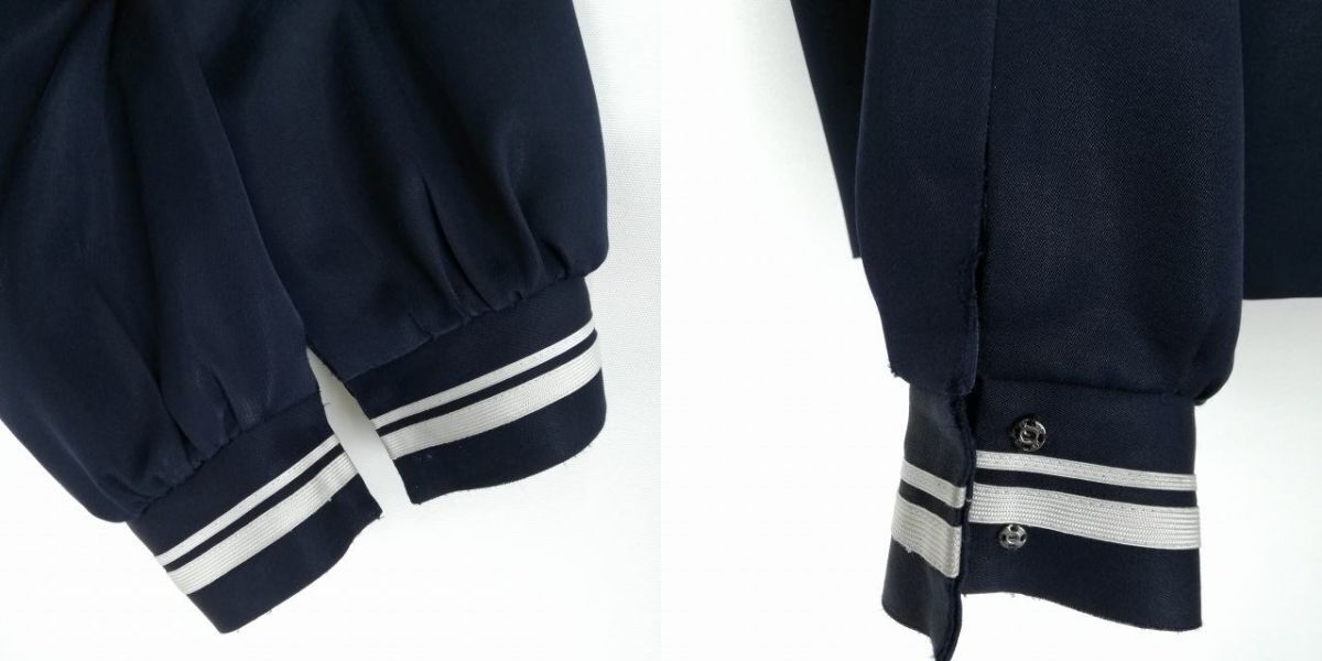 1 иен матроска юбка верх и низ 2 позиций комплект указание зима предмет белый 2 шт линия женщина школьная форма Kochi земля . женщина средняя школа темно-синий форма б/у разряд C EY6760