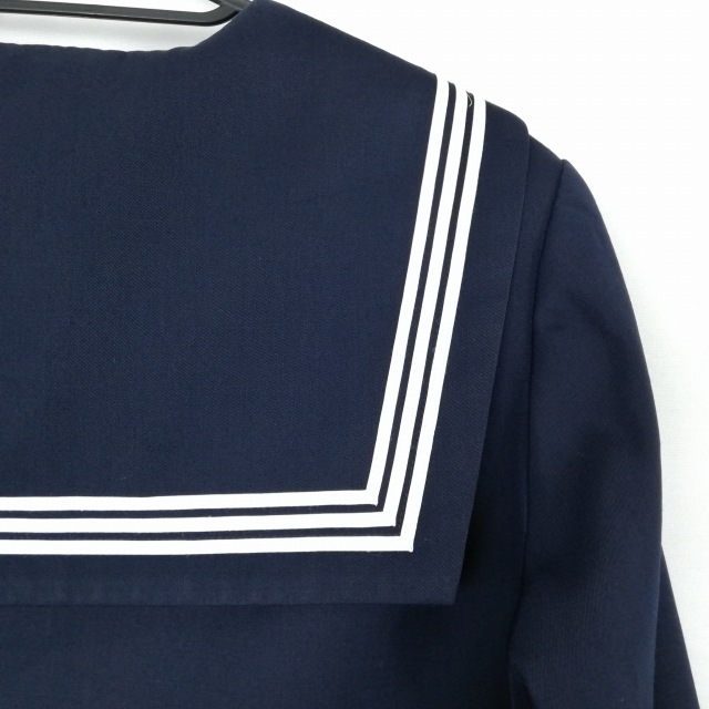 1 иен матроска юбка верх и низ 2 позиций комплект большой размер стрекоза зима предмет белый 3шт.@ линия женщина школьная форма средний . средняя школа темно-синий форма б/у разряд C EY6119