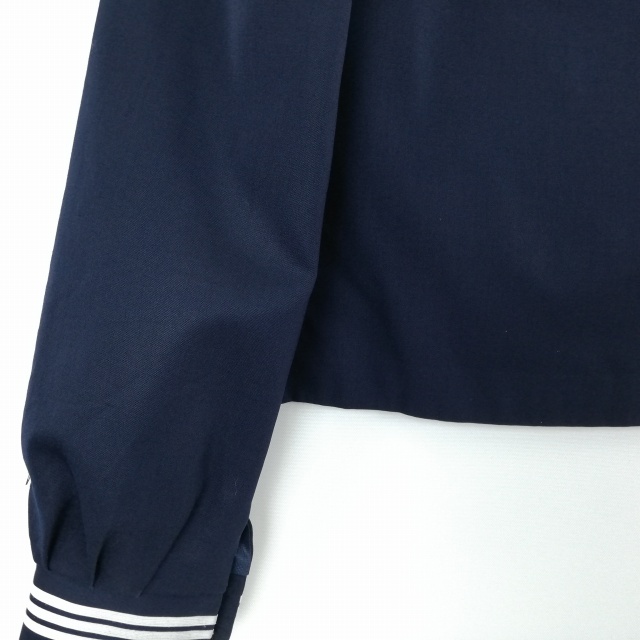 1 иен матроска юбка верх и низ 2 позиций комплект большой размер стрекоза зима предмет белый 3шт.@ линия женщина школьная форма средний . средняя школа темно-синий форма б/у разряд C EY6119