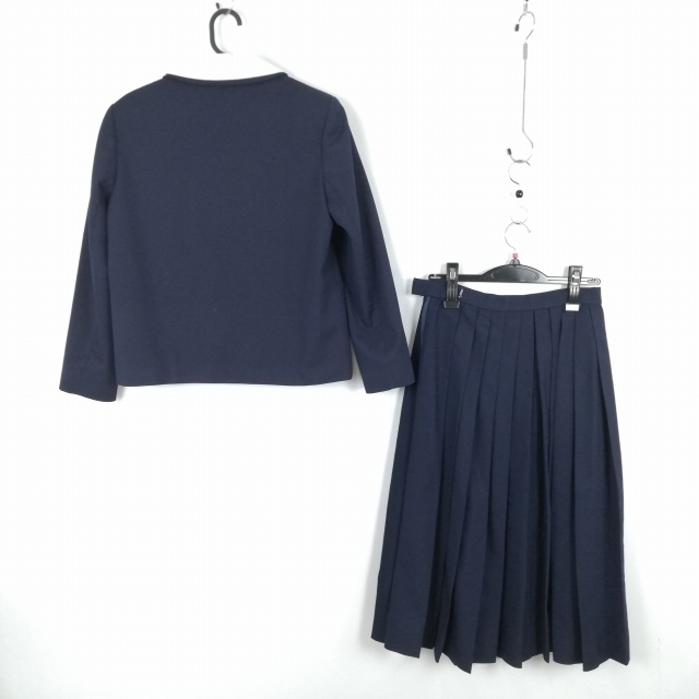 1 иен жакет юбка верх и низ 2 позиций комплект 155A зима предмет женщина школьная форма средний . средняя школа темно-синий форма б/у разряд C EY6539