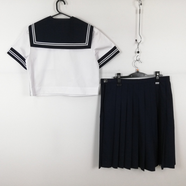 1 иен матроска юбка шарф верх и низ 3 позиций комплект 170B большой размер лето предмет белый 2 шт линия женщина школьная форма средний . средняя школа белый форма б/у разряд C EY6570