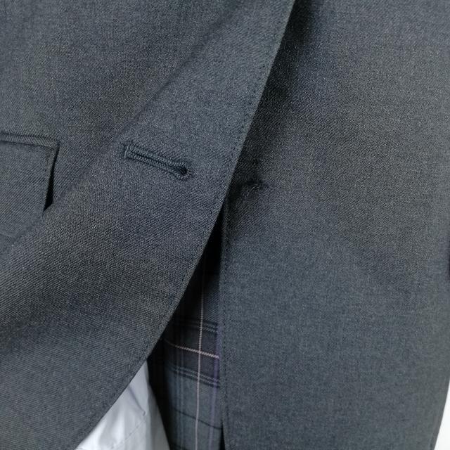 1 иен блейзер проверка юбка лента верх и низ 4 позиций комплект указание 165A Fuji яхта зима предмет женщина Shizuoka Япония университет Mishima средняя школа серый б/у разряд C EY6585