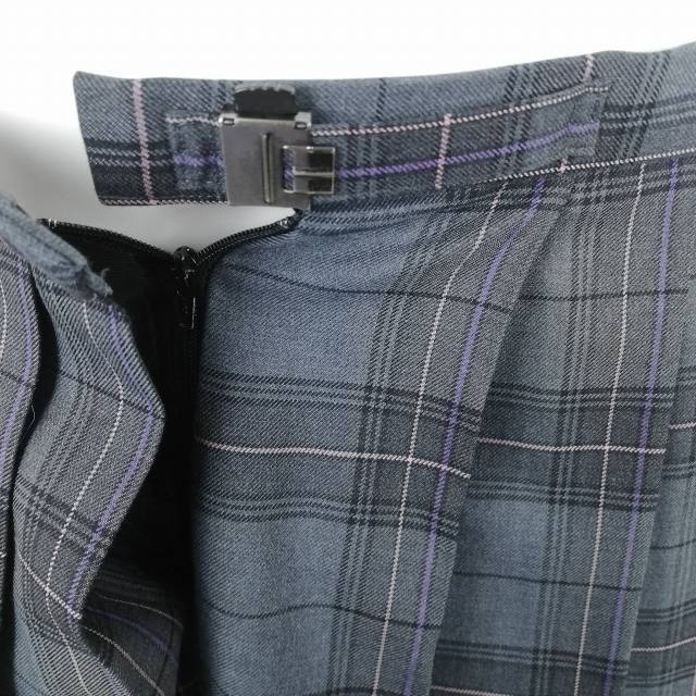 1 иен блейзер проверка юбка лента верх и низ 4 позиций комплект указание 165A Fuji яхта зима предмет женщина Shizuoka Япония университет Mishima средняя школа серый б/у разряд C EY6585