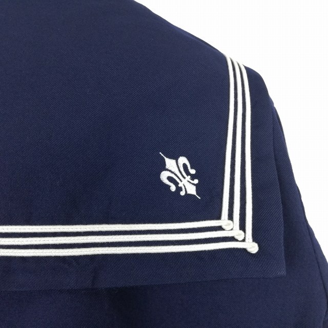 1 иен матроска юбка галстук верх и низ 3 позиций комплект Francis ko зима предмет белый 3шт.@ линия женщина школьная форма белый 100 . учебное заведение темно-синий форма б/у разряд C EY6588