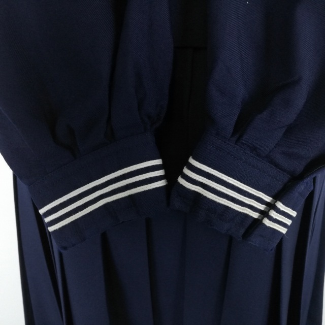 1 иен матроска юбка галстук верх и низ 3 позиций комплект Francis ko зима предмет белый 3шт.@ линия женщина школьная форма белый 100 . учебное заведение темно-синий форма б/у разряд C EY6588