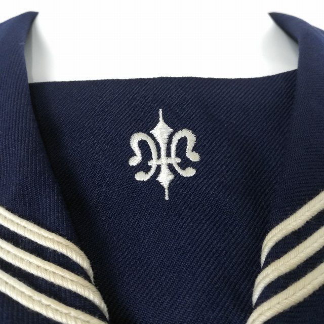 1 иен матроска юбка галстук верх и низ 3 позиций комплект Francis ko зима предмет белый 3шт.@ линия женщина школьная форма белый 100 . учебное заведение темно-синий форма б/у разряд C EY6588