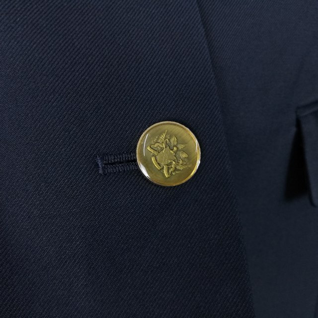 1 иен блейзер проверка юбка лента верх и низ 4 позиций комплект Fuji яхта зима предмет женщина школьная форма Kanagawa Fujisawa обобщенный средняя школа темно-синий форма б/у разряд B EY6610