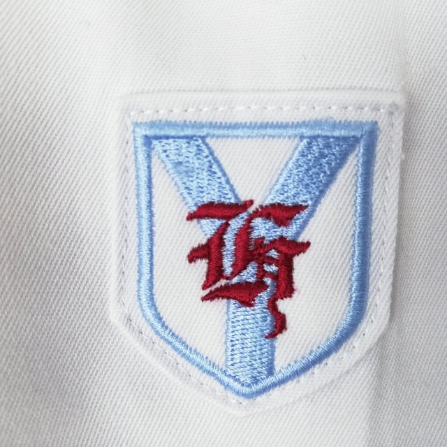 1 иен матроска юбка шарф верх и низ 3 позиций комплект лето предмет белый 3шт.@ линия женщина школьная форма Kanagawa Yokohama Hayabusa человек средняя школа белый форма б/у разряд C EY6674