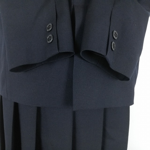 1 иен блейзер юбка шнур Thai верх и низ 4 позиций комплект указание 165A Fuji яхта зима предмет женщина школьная форма Kanagawa высота . средняя школа темно-синий форма б/у разряд B EY6683