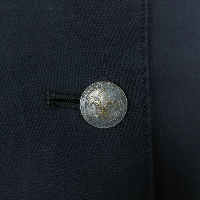 1 иен блейзер проверка юбка верх и низ 4 позиций комплект указание большой размер зима предмет школьная форма Kanagawa Yokosuka .. средний . средняя школа темно-синий форма б/у разряд C EY6688