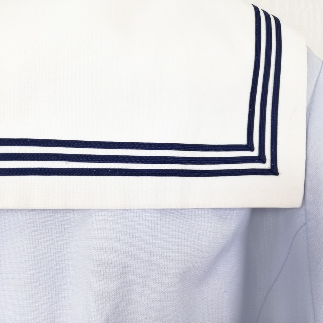 1 иен матроска юбка верх и низ 3 позиций комплект большой размер очень большой лето предмет синий 3шт.@ линия женщина школьная форма Kumamoto вода . пакет средний . бледно-голубой форма б/у разряд C EY6702