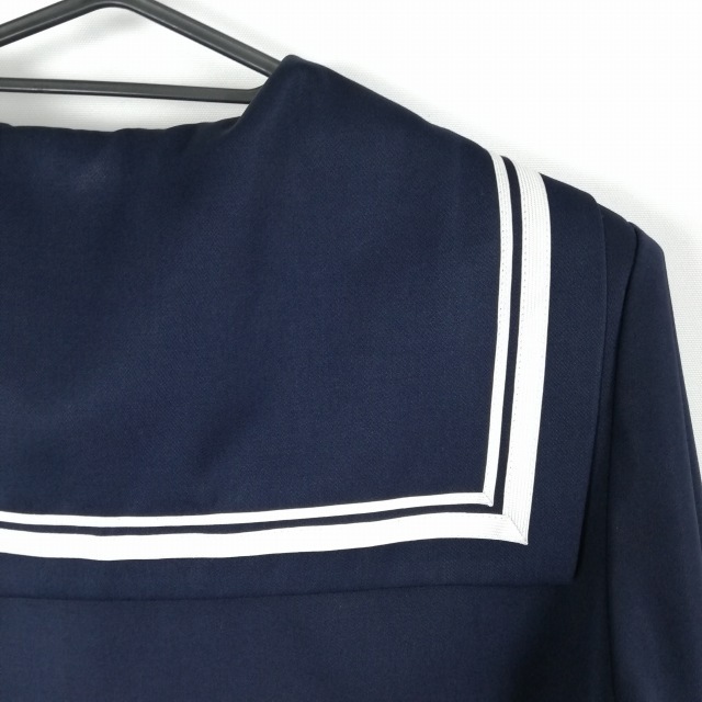 1 иен матроска юбка верх и низ 2 позиций комплект указание зима предмет белый 2 шт линия женщина школьная форма Kochi земля . женщина средняя школа темно-синий форма б/у разряд C EY6760