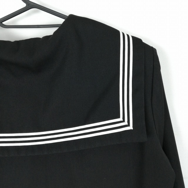 1 иен матроска сарафан шарф верх и низ 3 позиций комплект большой размер зима предмет белый 3шт.@ линия женщина школьная форма средний . средняя школа чёрный б/у разряд C EY6764