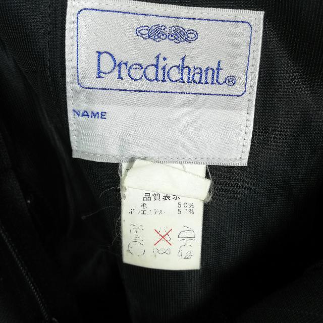 1円 スクールスカート 冬物 w63-丈56 ストライプ 中学 高校 プリーツ 学生服 制服 女子 中古 HK4676_画像5