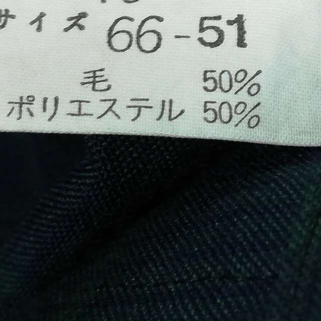 1円 スクールスカート 夏物 w66-丈47 チェック 中学 高校 プリーツ 学生服 制服 女子 中古 HK5949_画像5
