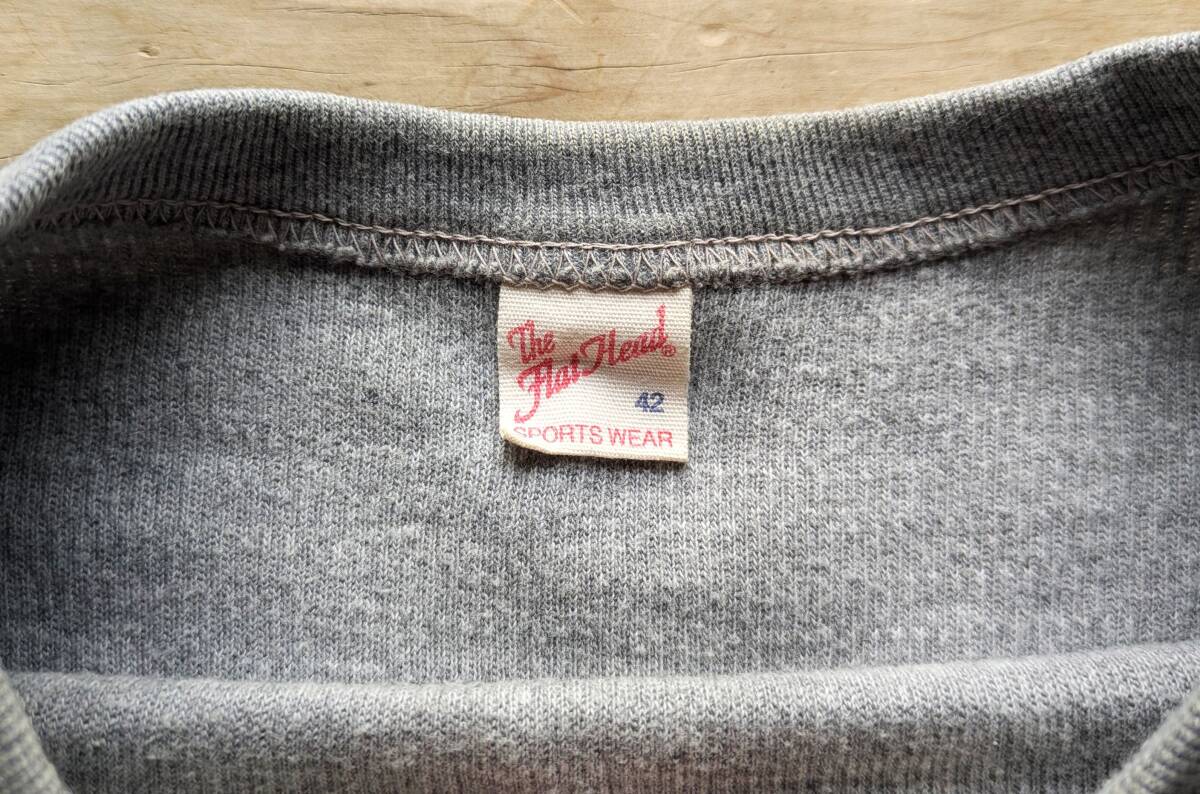 бесплатная доставка!THE FLAT HEAD Flat Head термический cut and sewn вафля long футболка size 42 серый EARLY WORKS сделано в Японии б/у одежда Warehouse