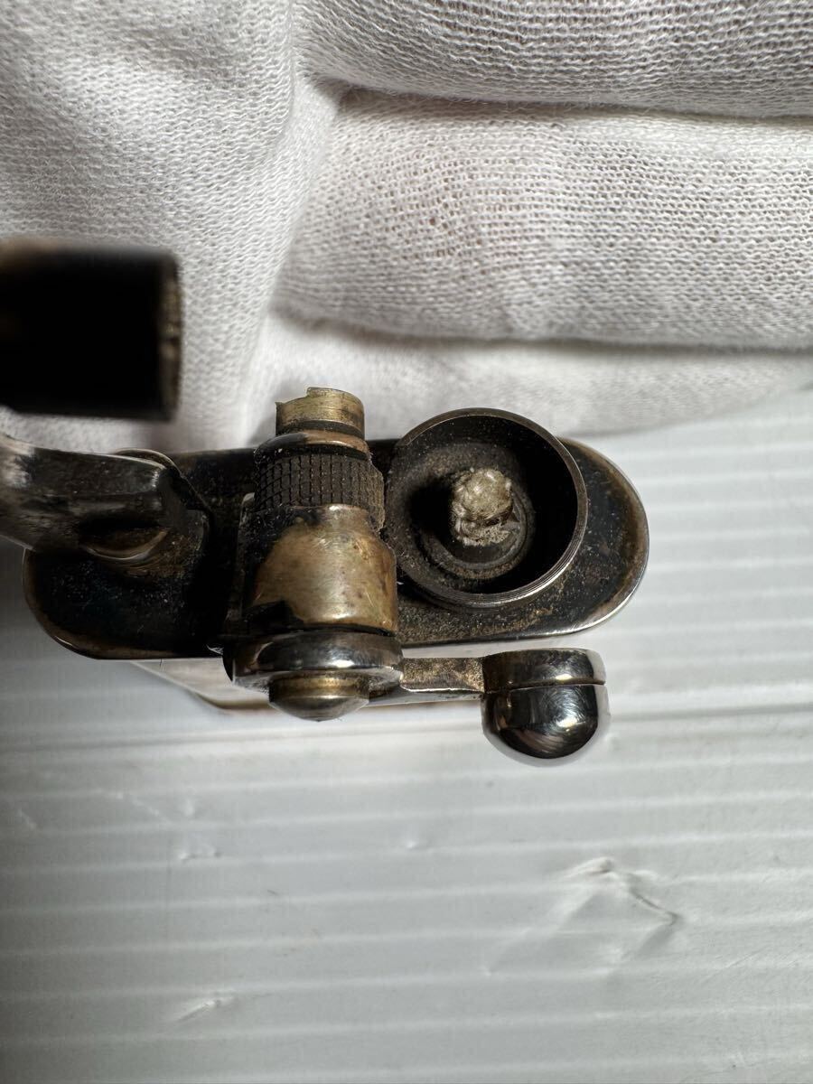 Colibri コリブリ オイルライター ニッケル　ライター　シルバー　当時物　火花 引き取り可能_画像4