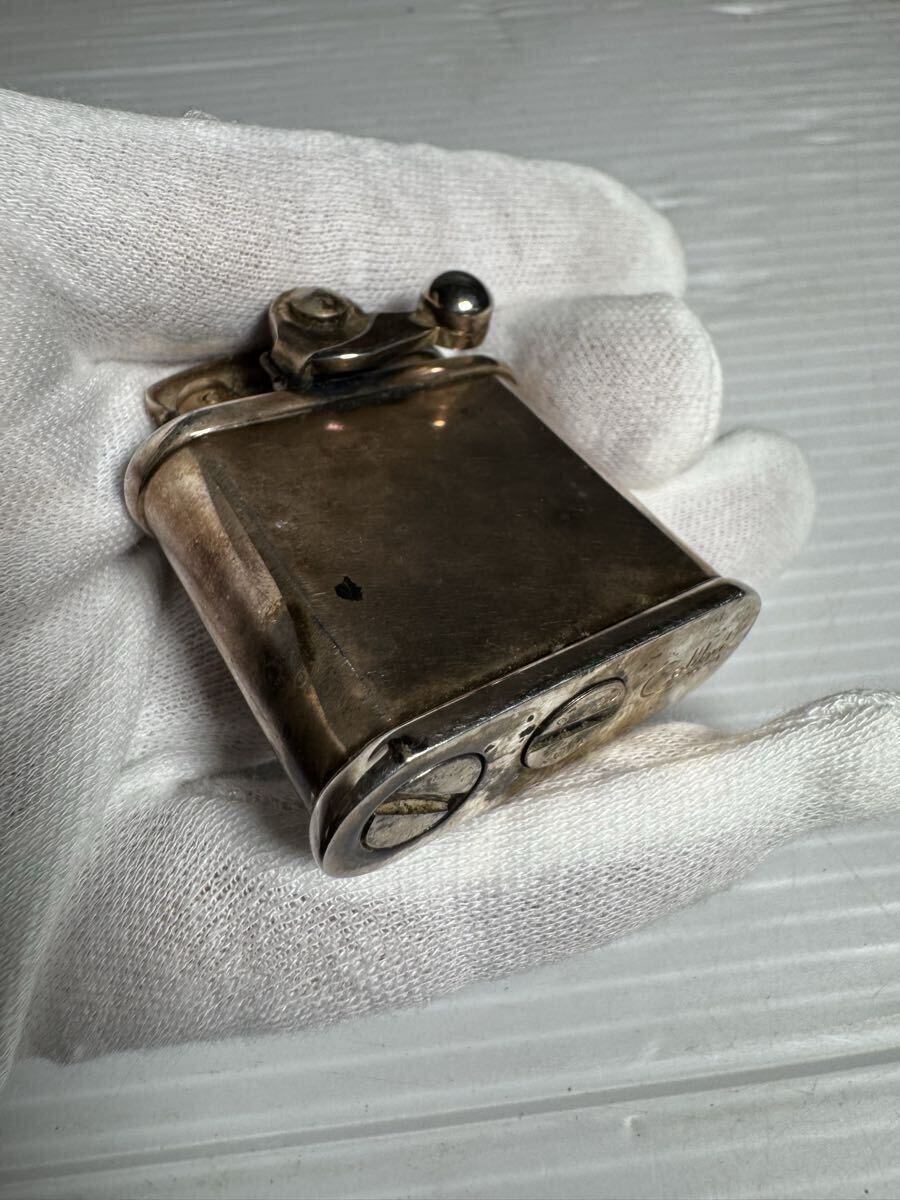 Colibri コリブリ オイルライター ニッケル　ライター　シルバー　当時物　火花 引き取り可能_画像9