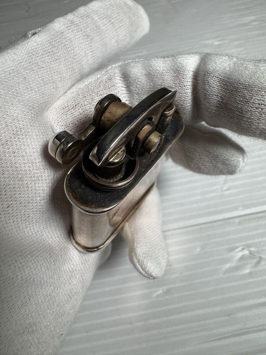 Colibri コリブリ オイルライター ニッケル　ライター　シルバー　当時物　火花 引き取り可能_画像10