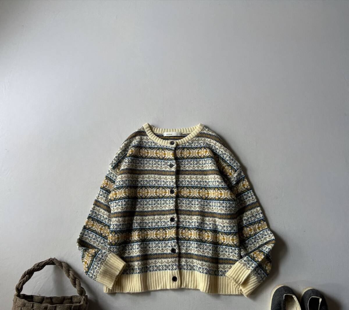 Loytaa SM2 サマンサモスモス 可愛いジャガードニットカーディガン _画像1