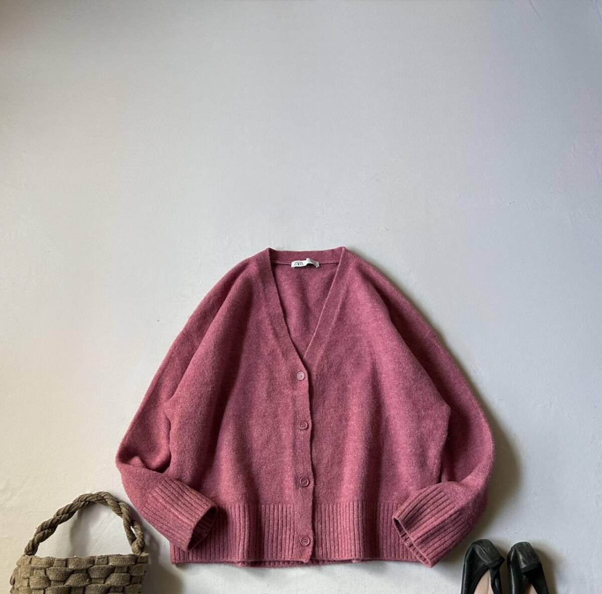 ザラ ZARA 使えるニットカーディガン_画像1