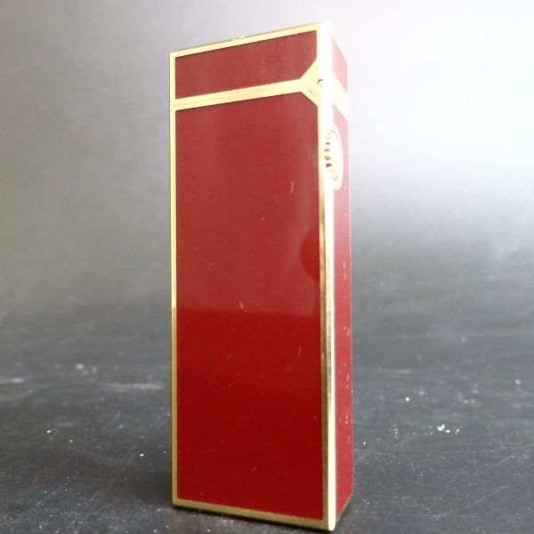 １円スタート 激レア Dunhill ダンヒル ラッカー ｄロゴ ガスライター レッド ゴールド 箱付き 11-5 41869_画像3