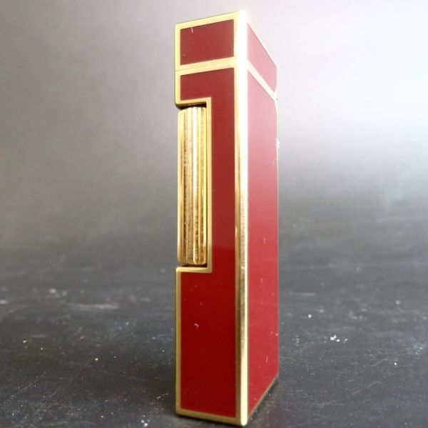１円スタート 激レア Dunhill ダンヒル ラッカー ｄロゴ ガスライター レッド ゴールド 箱付き 11-5 41869_画像5