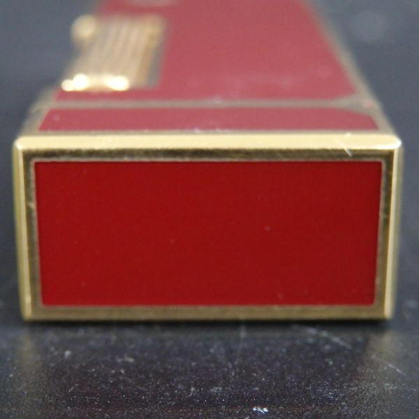 １円スタート 激レア Dunhill ダンヒル ラッカー ｄロゴ ガスライター レッド ゴールド 箱付き 11-5 41869_画像7