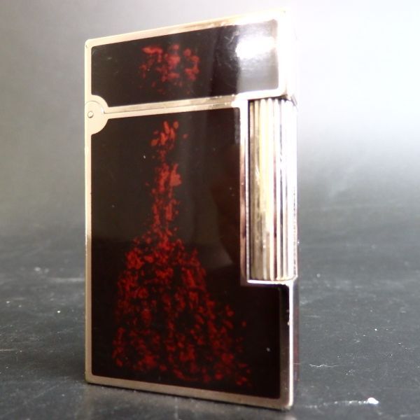 １円スタート 激レア S.T.Dupont デュポン LINE2 ライン2 漆 ローラー ガスライター ブラウン 10-4 41868_画像1