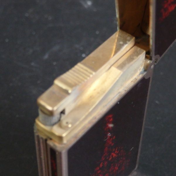 １円スタート 激レア S.T.Dupont デュポン LINE2 ライン2 漆 ローラー ガスライター ブラウン 10-4 41868_画像7