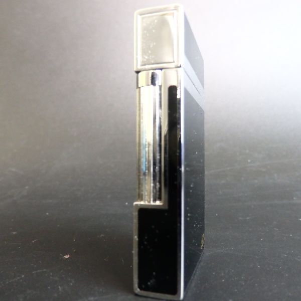 １円スタート 激レア S.T.Dupont デュポン LINE２ ライン2 ローラー ガスライター ブラック シルバー 箱付き 10-4 41864_画像5