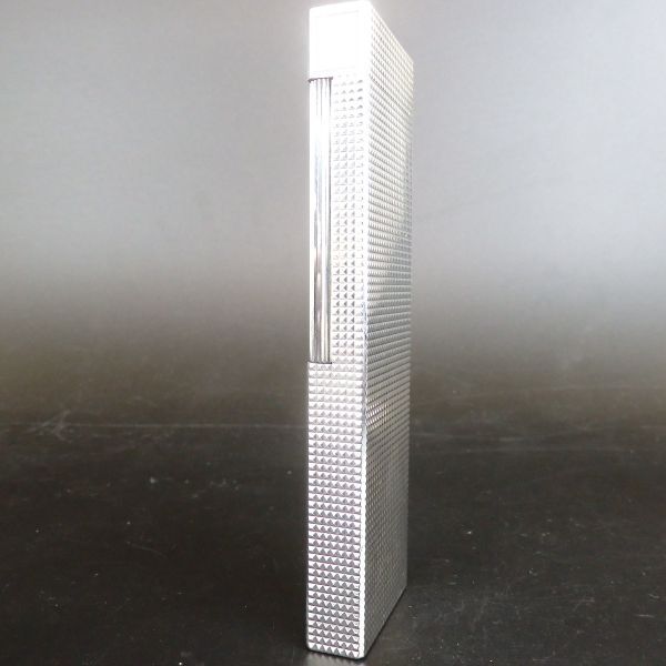 1円スタート 激レア S.T.Dupont デュポン LINE1 ライン1 スタッズ柄 ガスライター シルバー ロング ローラー 11-4 41882_画像3
