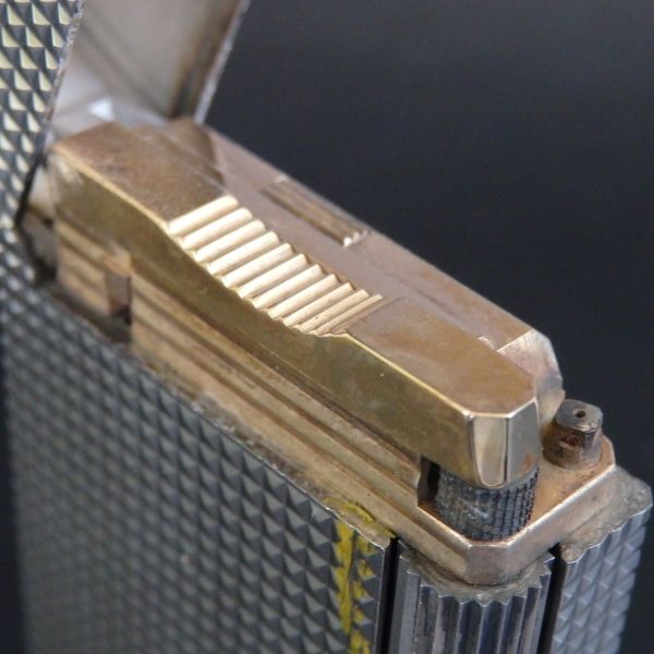 1円スタート 激レア S.T.Dupont デュポン LINE1 ライン1 スタッズ柄 ガスライター シルバー ロング ローラー 11-4 41882_画像8